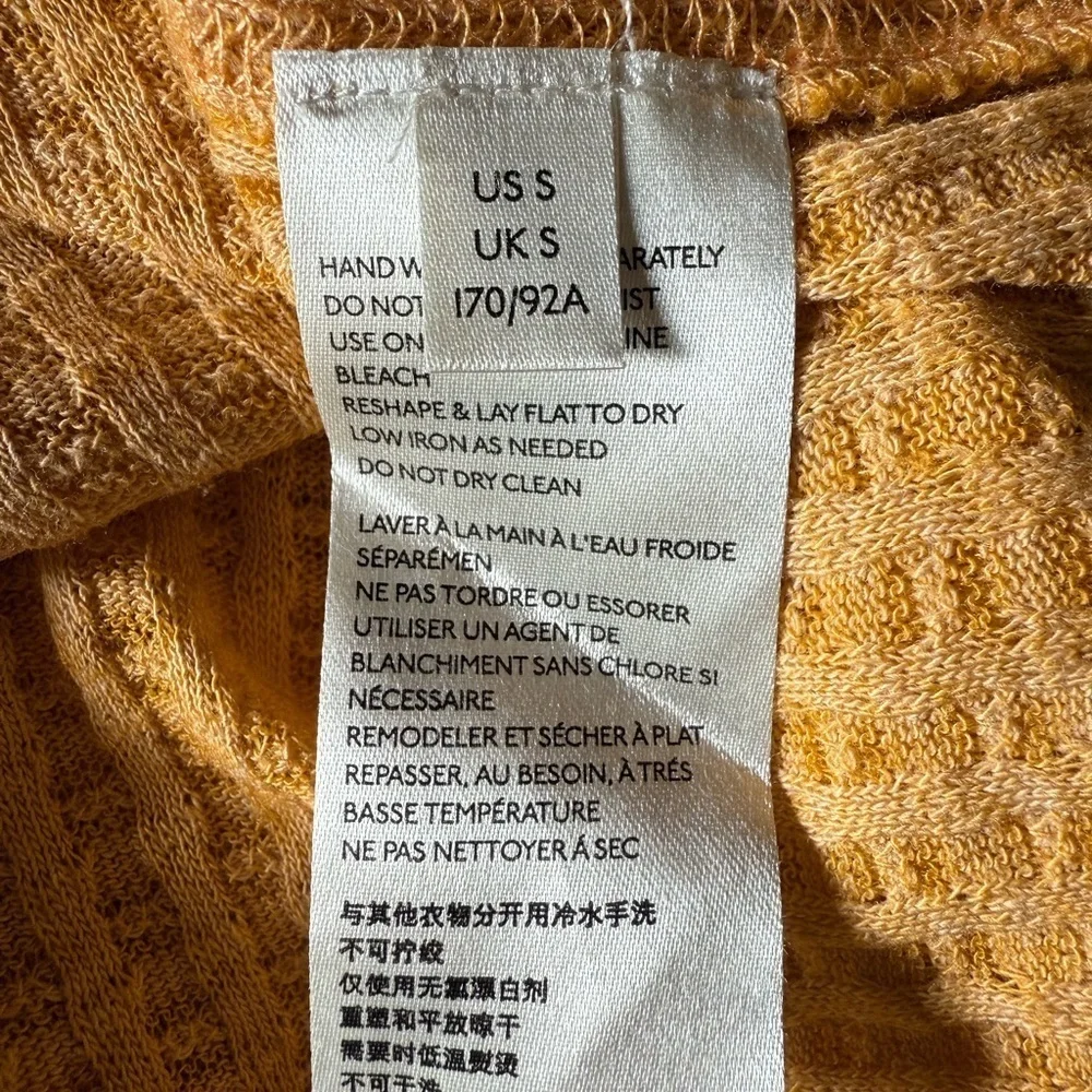 FREE PEOPLE Oversized Baggy Lightweight Casual Boxy South Side Thermal Top Sz S